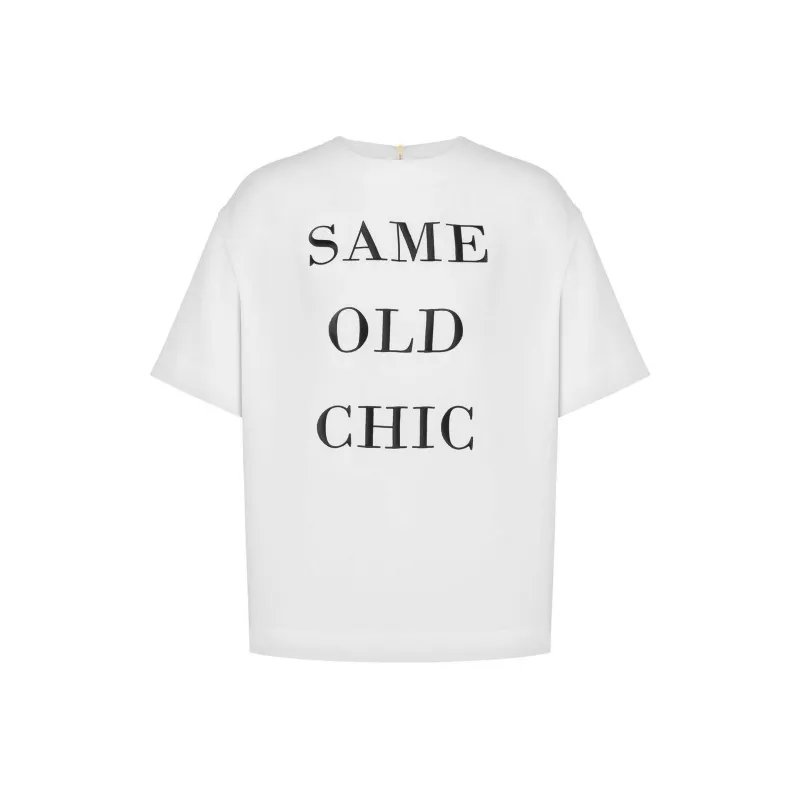MOSCHINO Slogan-print Zip-up T-shirt-0