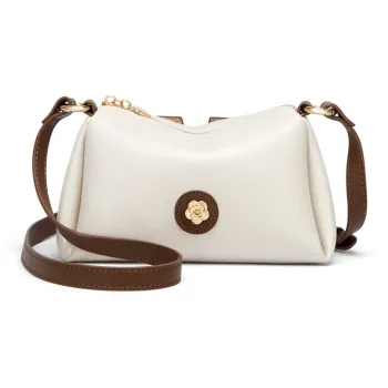 CNOLES Microfiber Synthetic Leather Crossbody Handbags Regular Women's Italian Milk Coffee