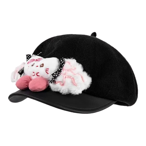 SLEEPYWALK Polyester Berets Unisex-5