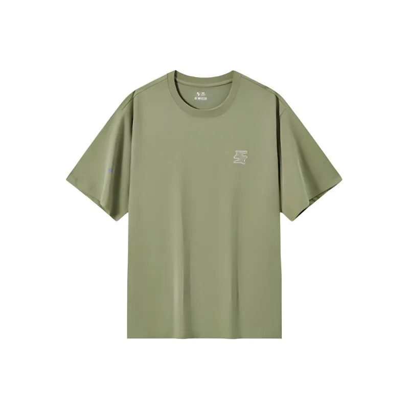 XTEP T Shirt Men's Gray Pea Green-0