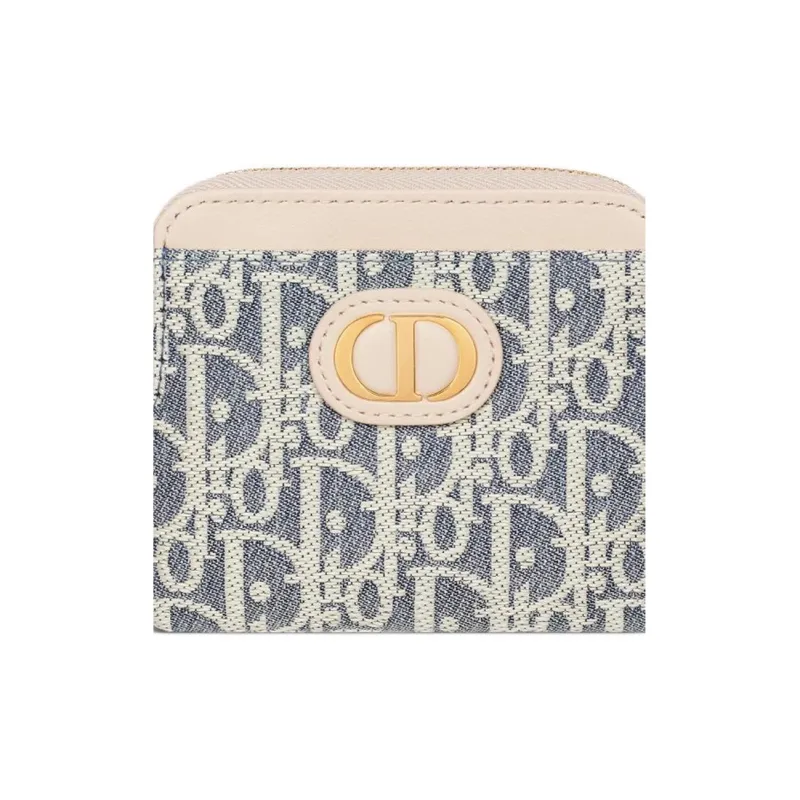 DIOR 30 Montaigne Calfskin Wallet Women's Lavender-4