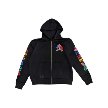 Chrome Hearts Multi Color Cross Cemetery Zip Up Hoodie