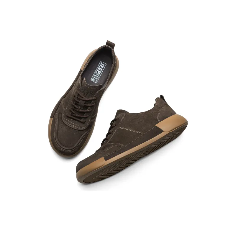 JEEP SPIRIT Coverage Slip Resistant Cushioning Abrasion Resistant Low Top Skateboard Shoes Men's Caramel Brown-5