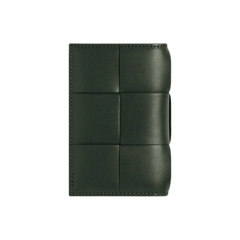 Bottega Veneta CASSETTE Cow Leather Wallet, Card Holder Men's Dark Green-2