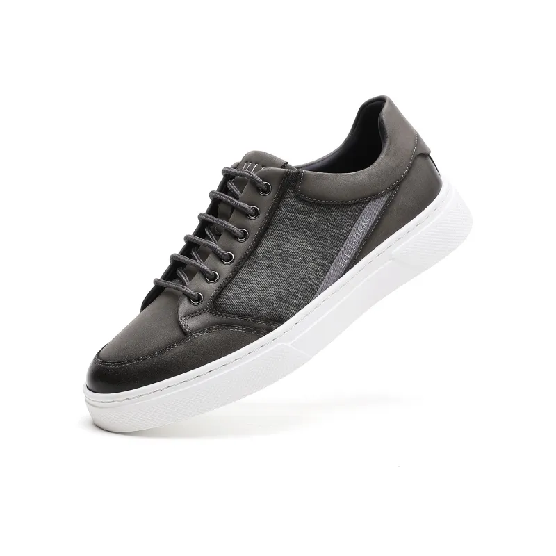 ELLE HOMME Low Top Skateboard Shoes Men's Gray-1