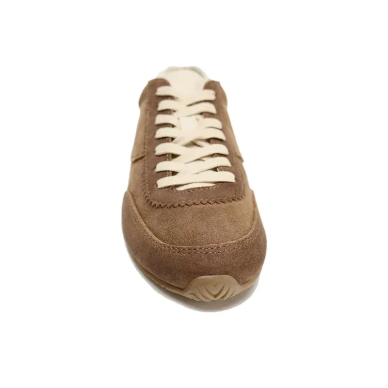 ZARA CONTRAST LEATHER Low Top Casual Shoes Women's Brown-2