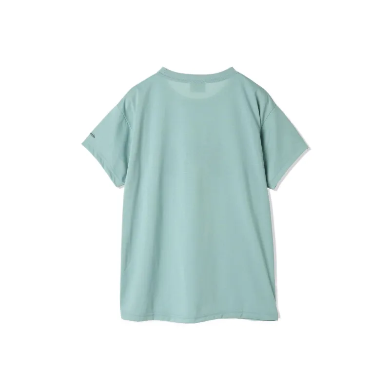 Columbia Drop Shoulder Sleeve T Shirt Women's Aqua Blue-1
