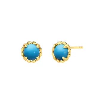 ME LUXE Turquoise Stud Earrings, Elegant And Sweet Earrings Women's