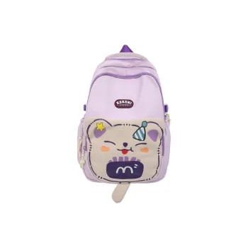 XIANGSU Nylon Backpack Unisex Purple/Blue/Black/Brown/White/Khaki
