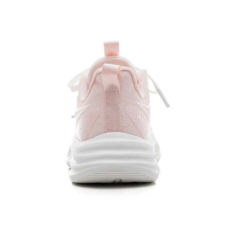 Warrior Cushioning, Rebound, Breathable, Slip Resistant Low Top Casual Training Sprint Running Shoes Women's White Pink-3