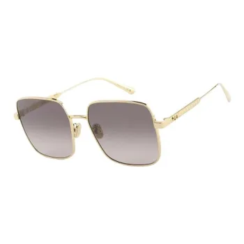 DIOR Metal Square Sunglasses Women's Gold