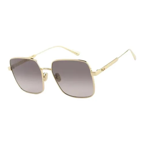 DIOR Metal Square Sunglasses Women's Gold