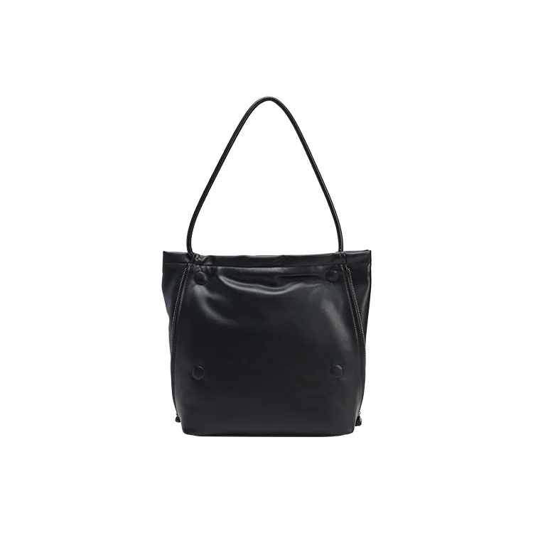 URBAN REVIVO Artificial Leather Shoulder Bag Medium Size Women's Black-0