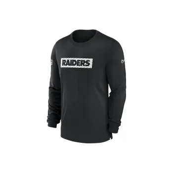 Nike Las Vegas Raiders Sideline Player Team Issue Men's Nike Dri FIT Long Sleeve Top