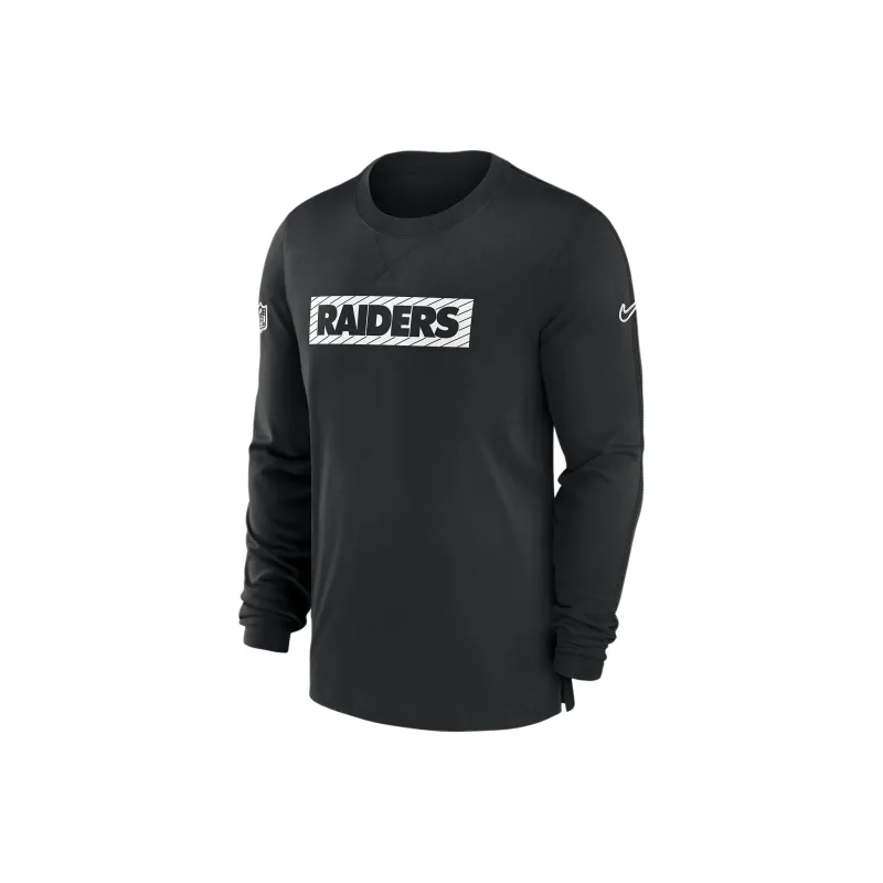 Nike Las Vegas Raiders Sideline Player Team Issue Men's Nike Dri FIT Long Sleeve Top-0