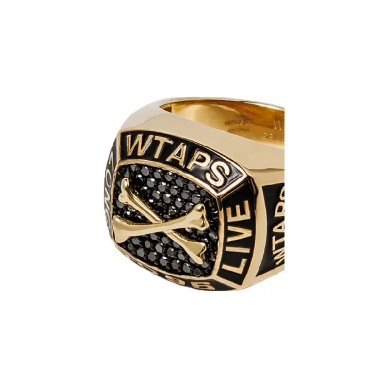 WTAPS 10K Gold Rings Unisex Black Gold-2