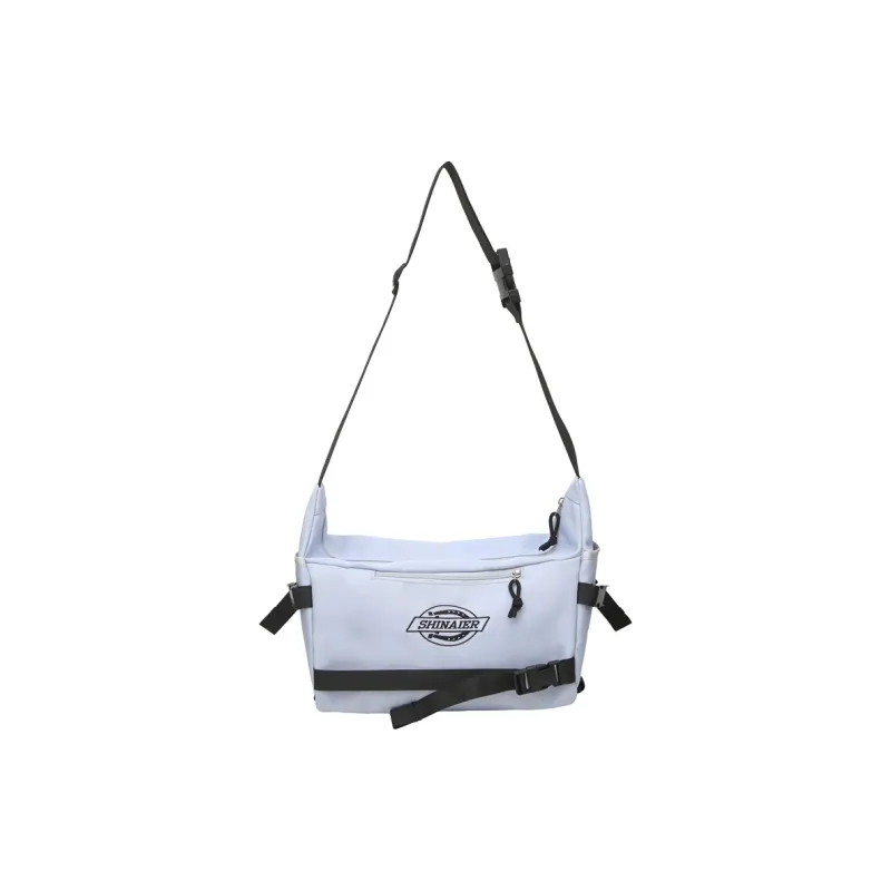 DCLOUD Nylon Messenger Bag, Crossbody Bag Unisex White/Black/Blue/Khaki/Red-14