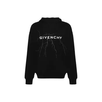 Givenchy Logo Printed Drawstring Hoodie
