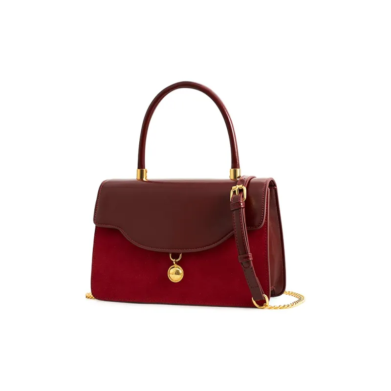 Vigno Synthetic Leather Handbag, One Shoulder, Crossbody Bag Women's Red-2