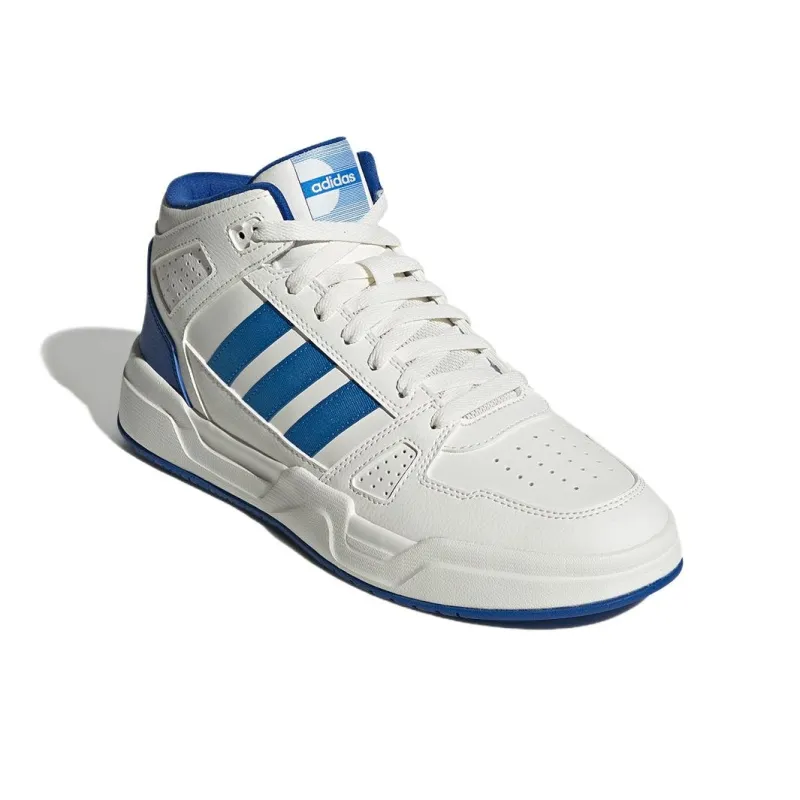Adidas LITE BALLER Anti Slip Wear Resistant Mid Top Skateboard Shoes Unisex White Blue-2