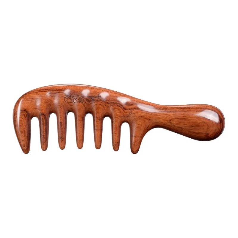 XIXIZI Natural Sandalwood Small Q Meridian Massage Comb Cute Portable Massage For Comfort-0