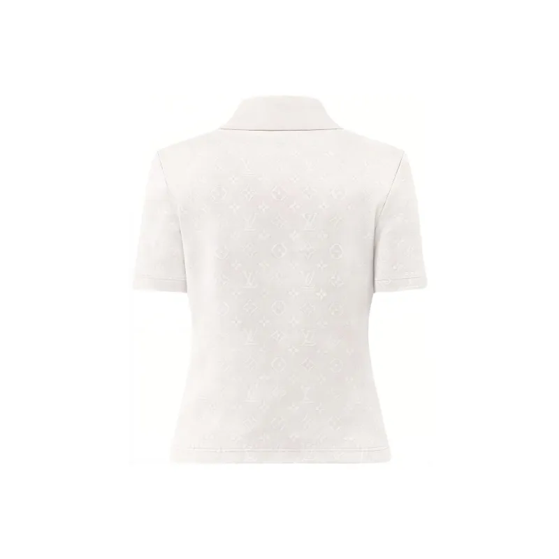 LOUIS VUITTON Monogram Piqué Polo Top-1