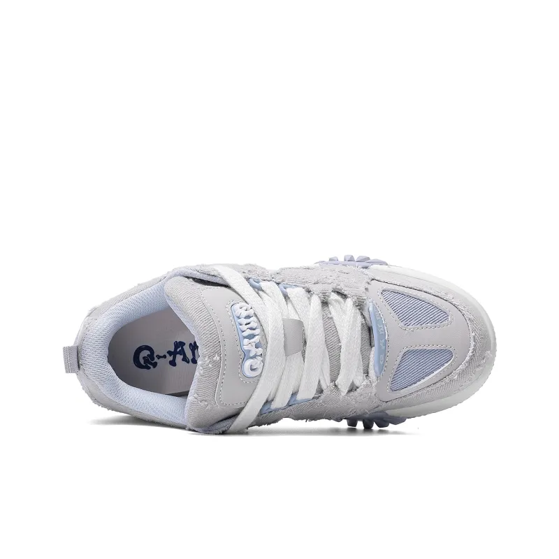 Q AND Cushioned Wear Resistant Height Increasing Low Top Skateboard Shoes Unisex-12