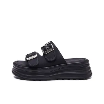 Bull Charm Rubber Sole Slide Slippers Women's