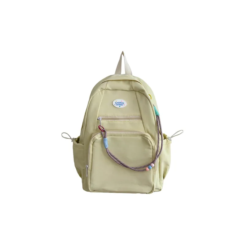 XIANGSU Nylon Backpack Regular Unisex Yellow/Blue/Gray-0