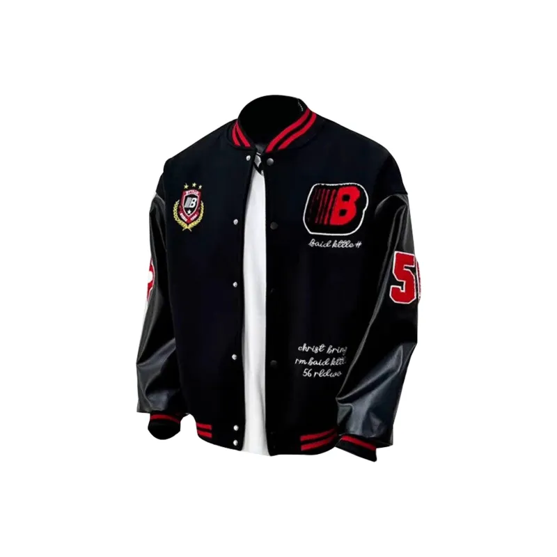 FA2LO Baseball Jacket Unisex Black-0