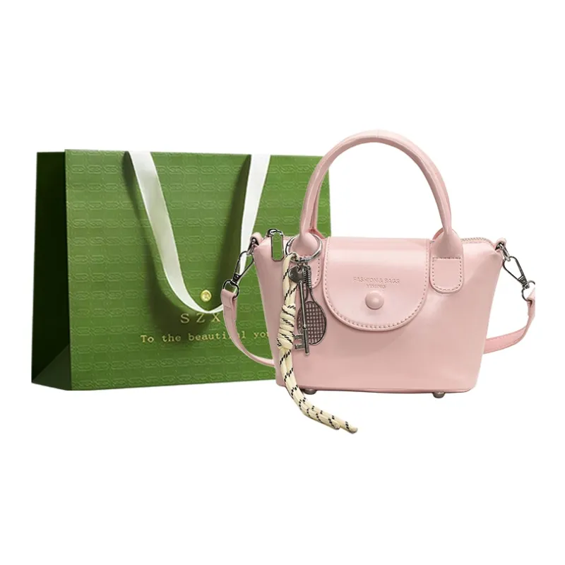 Three Ducklings PU Handbag Women's Ecru/Black/Pink/Brown-12