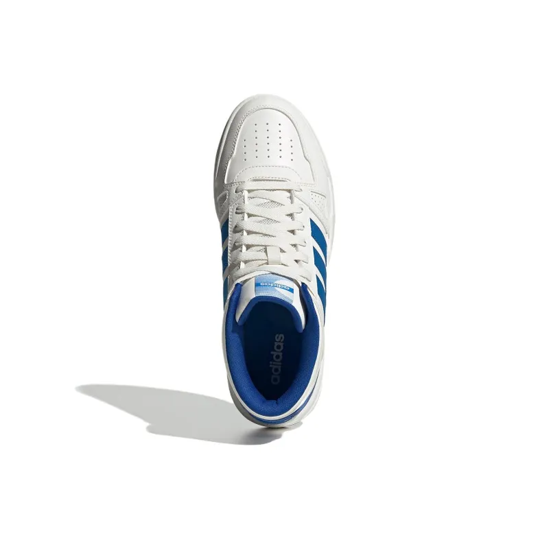 Adidas LITE BALLER Anti Slip Wear Resistant Mid Top Skateboard Shoes Unisex White Blue-4