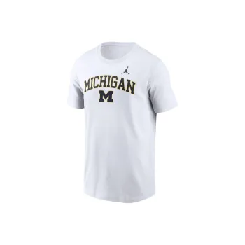 JORDAN Men's Nike College T Shirt Michigan Wolverines Blitz