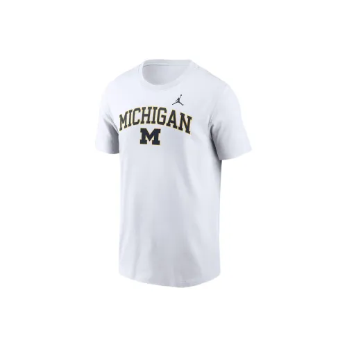 JORDAN Men's Nike College T Shirt Michigan Wolverines Blitz