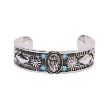 A BATHING APE Black Navajo Turquoise Bangle