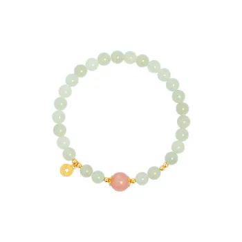 DIHUAJI Natural Hetian Jade Bracelet Green Jade Women's