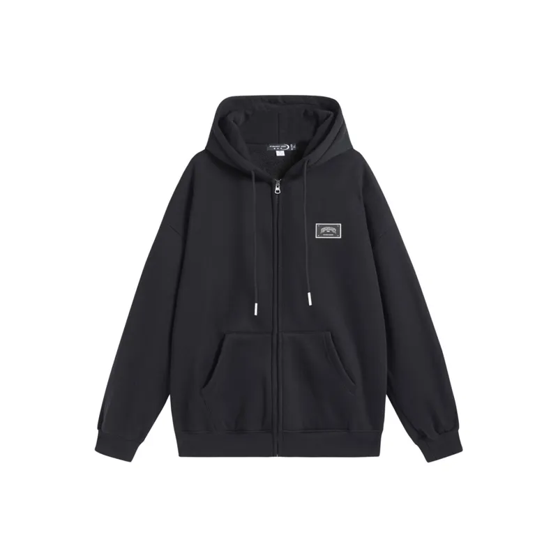 XINGJIZHE Loose Fit Hooded Coat Cardigan Sweatshirt Unisex-0