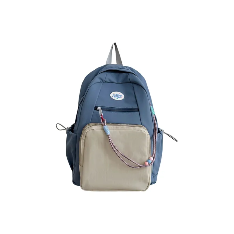 XIANGSU Nylon Backpack Regular Unisex Yellow/Blue/Gray-6