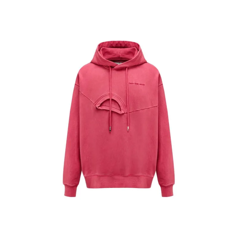 Feng Chen Wang Logo embroidered Layered detail Hoodie-3