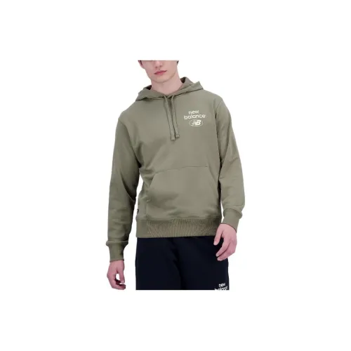 New Balance Essentials Reimagined French Terry Hoodie Sweatshirt Men's Green