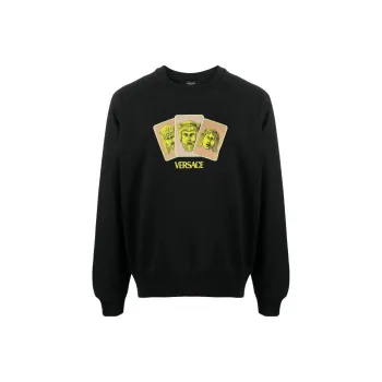 VERSACE Greek Masks Crew Sweatshirt