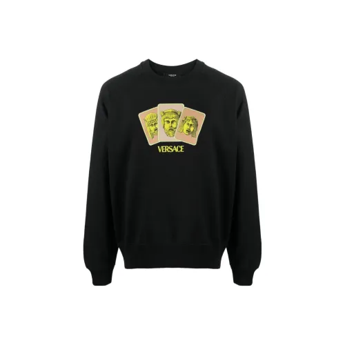 VERSACE Greek Masks Crew Sweatshirt