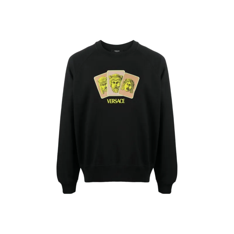 VERSACE Greek Masks Crew Sweatshirt-0