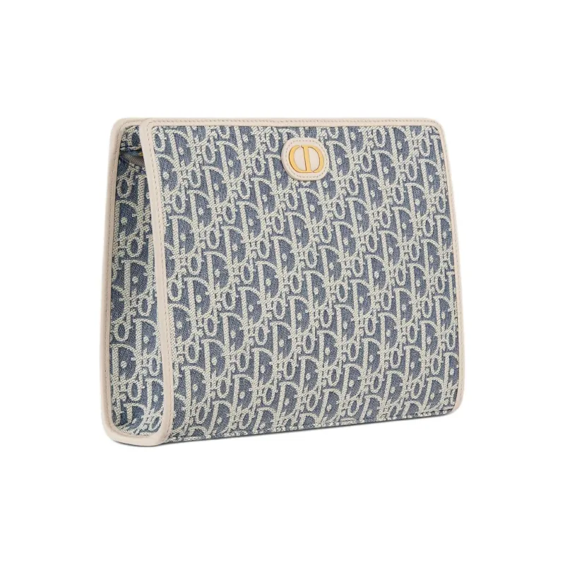 DIOR 30 Montaigne Calfskin Clutch Women's Blue-1