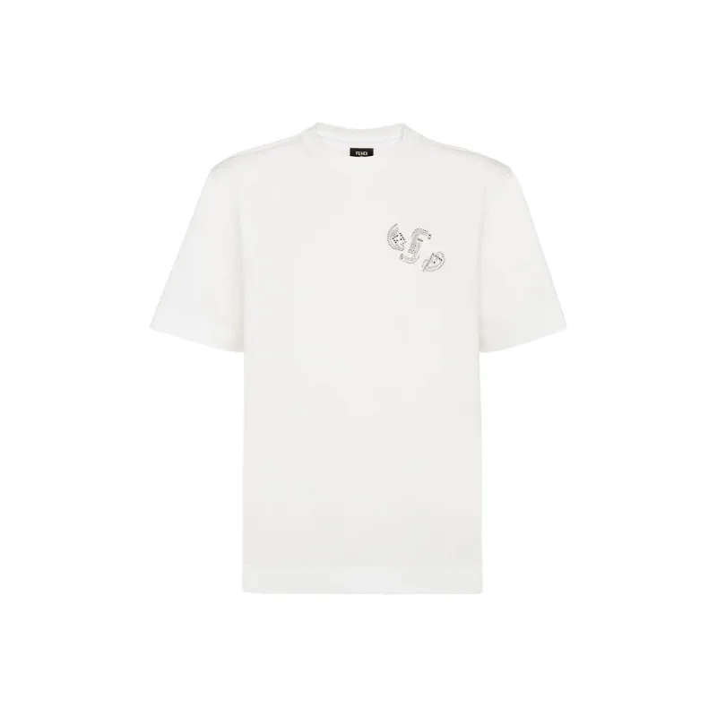 FENDI T Shirts Men White-0
