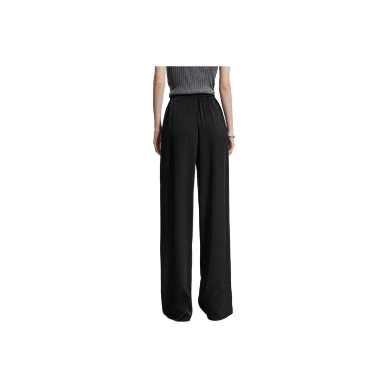 Initial Language Casual Pants Women's Black-6