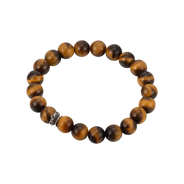 AJIDOU Silicified Crocidolite Bracelets Unisex-1