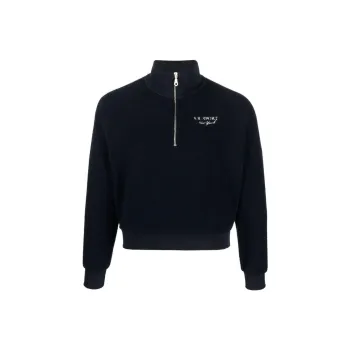 SPORTY & RICH Half zip Fleece Sweatshirt