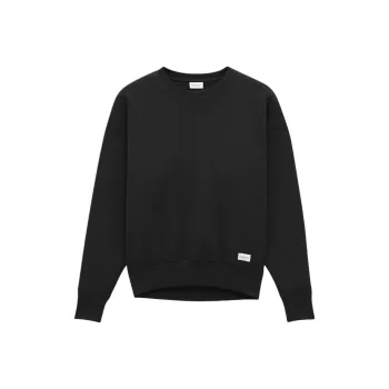 SAINT LAURENT Logo Patch Crewneck Sweatshirt