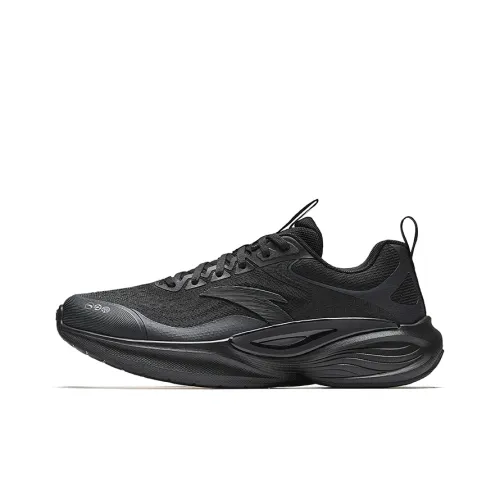 Anta Lingyun Anti Kayano Wear Resistant Low Top Casual Running Shoes Men's Basic Black